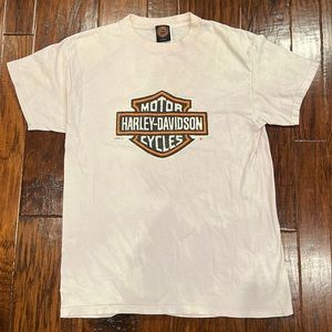 Vintage Harley Davidson Faux Embroidered Graphic T-Shirt 90s Y2K